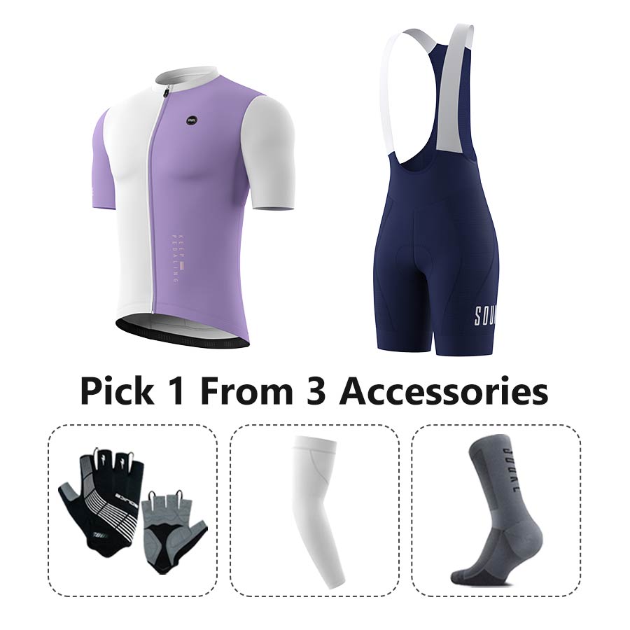 Jersey CS5502+ Bib Shorts BS1606 + Accessories - Souke Sports Cycling Set-Souke Sport 