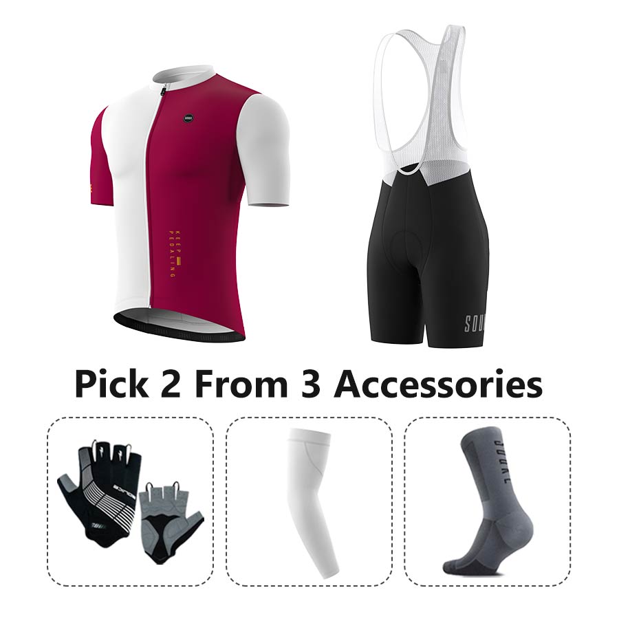 Jersey CS5502+ Bib Shorts BS1601 + Accessories - Cycling Set