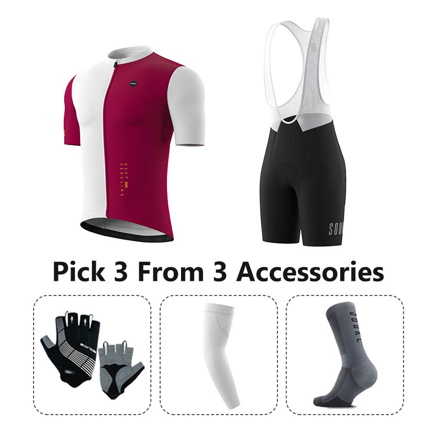 Jersey CS5502+ Bib Shorts BS1601 + Accessories - Cycling Set