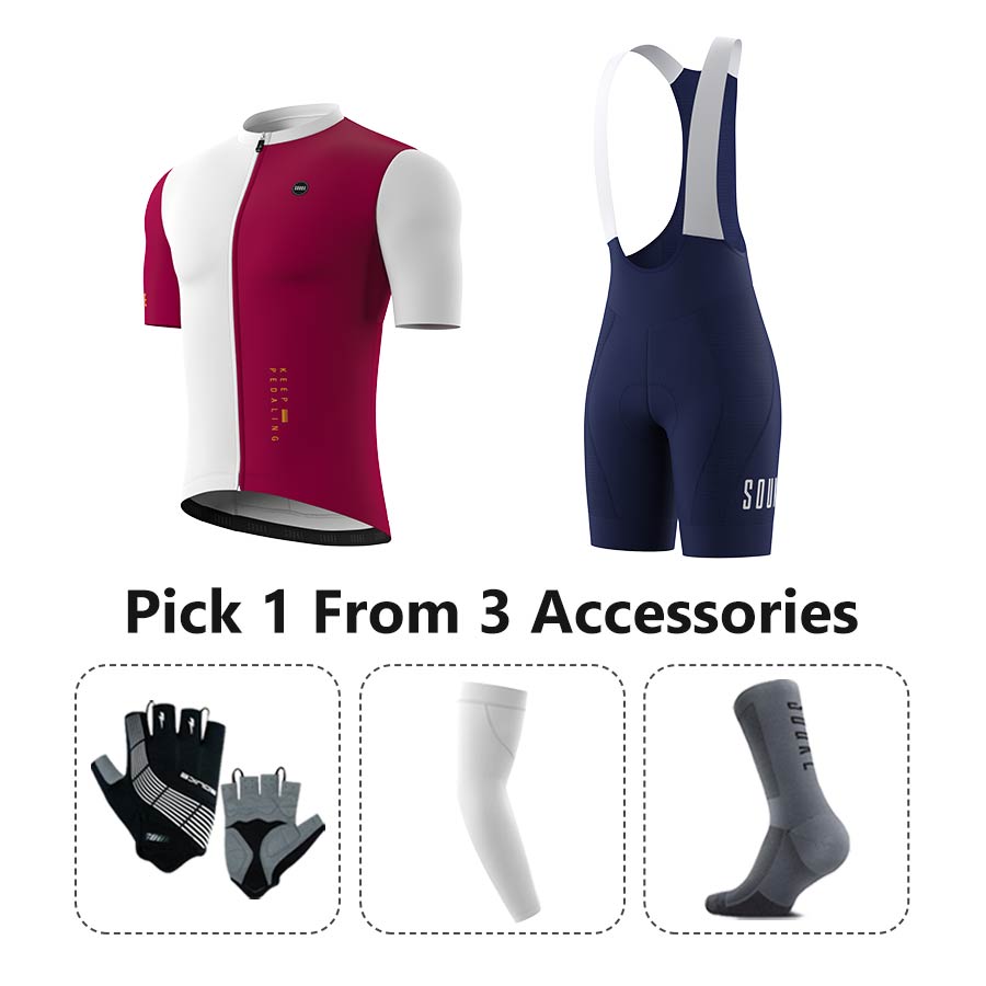Jersey CS5502+ Bib Shorts BS1606 + Accessories - Souke Sports Cycling Set-Souke Sport 