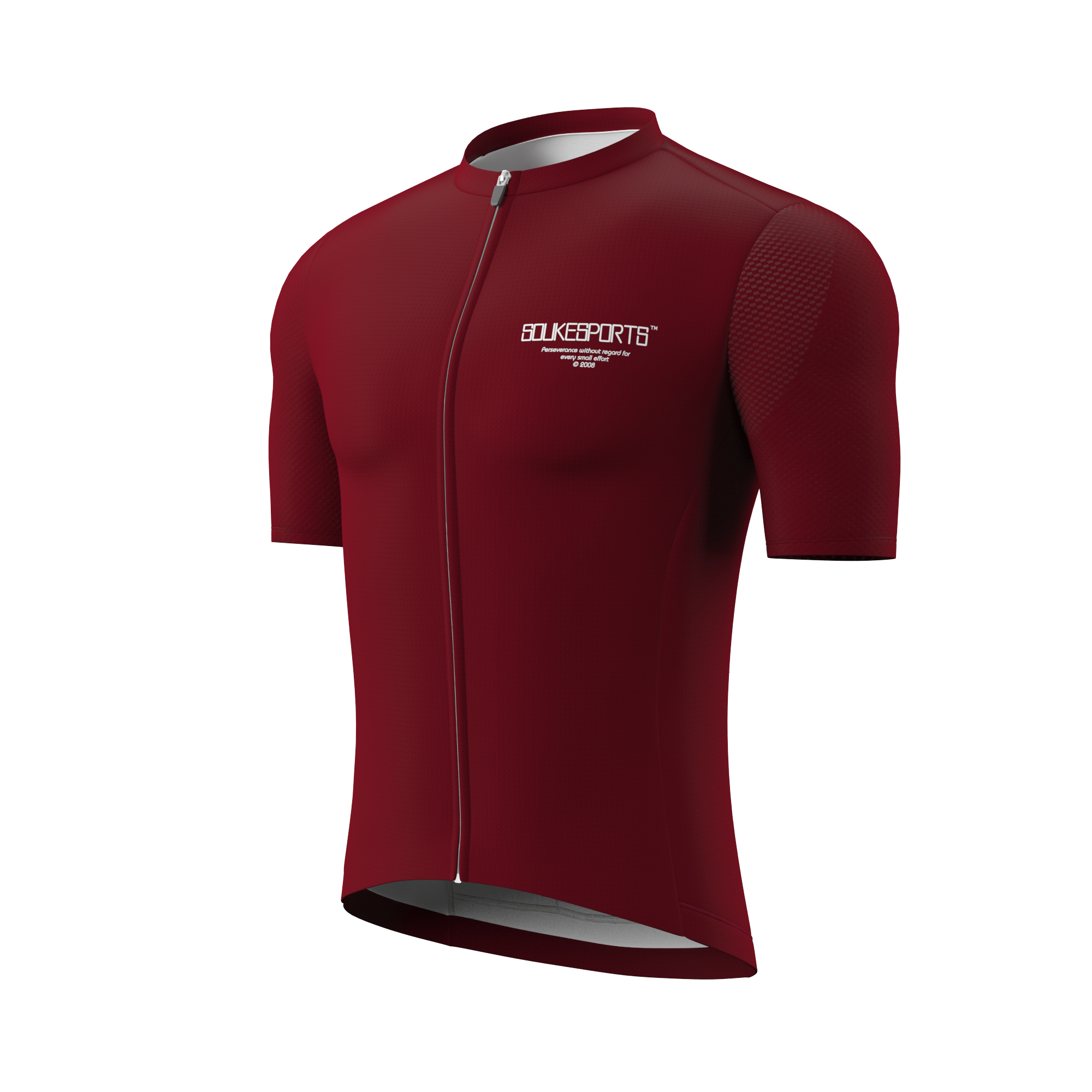 Souke Sports Minimalism Pure Color Unisex Cycling Jersey CS1168---Red Devil
