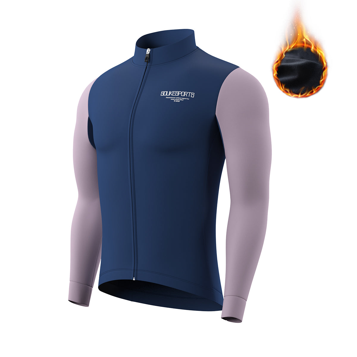 cycling long-sleeve jersey, Graphene jersey, jersey for winter, blue long jersey, jersey for winter and autumn, cold weather jersey.