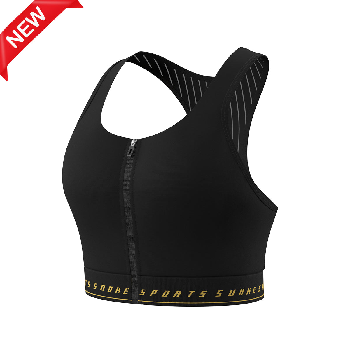 Souke Sports New Women's Classic Cycling/Yoga Crop Top BR2301--Black