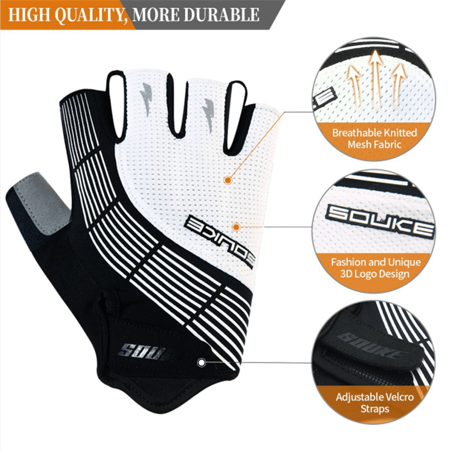 mesh bicycle gloves Souke Sports Men's Women's Padded Cycling Bike Gloves