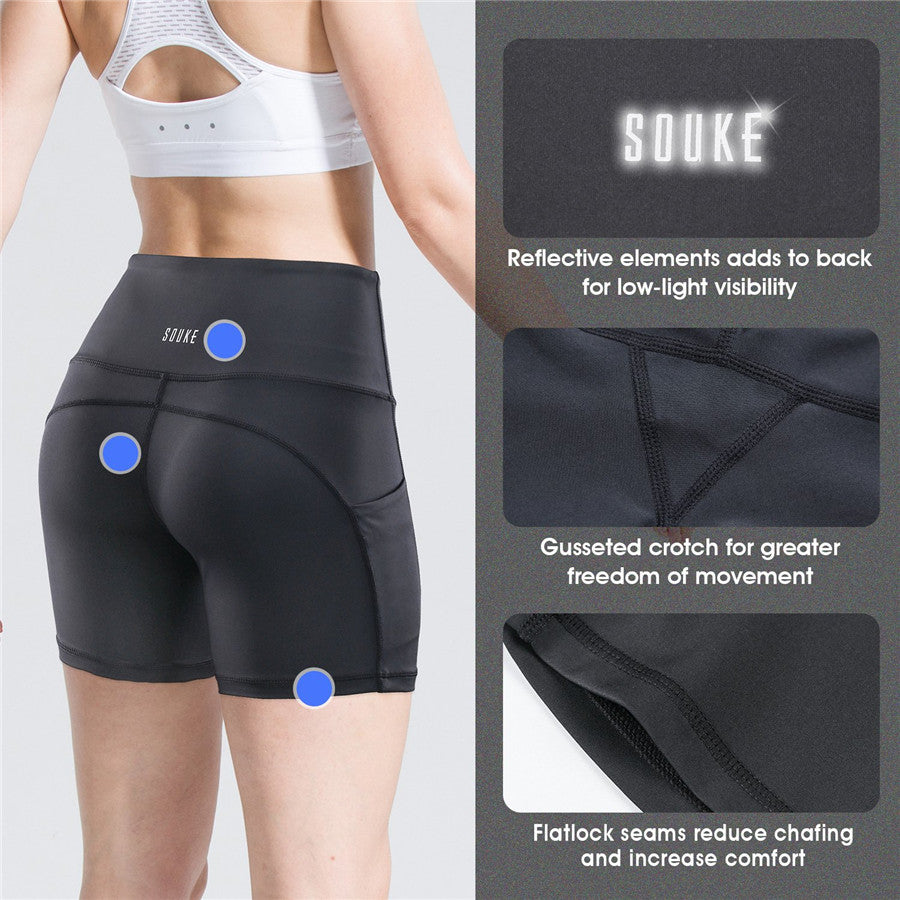 SOUKE SPORTS,SOUKE YS0301, SOUKE, SOUKE SPORTS YOGA PANTS, HIGH WAIST YOGA PANTS, BLACK YOGA PANTS, SOFT YOTA PANTS, COMFORTABLE YOGA PANTS, YOGA PANTS WITH POCKETS, HIGH ELASTIC YOGA PANTS, YOGA PANTS FOR WOMEN, SPORTS WEAR, DAILY WEAR YOGA PANTS, YOGA SHORTS, BEATHABLE YOGA SHORT PANTS, GYM WEAR (4566428582001)