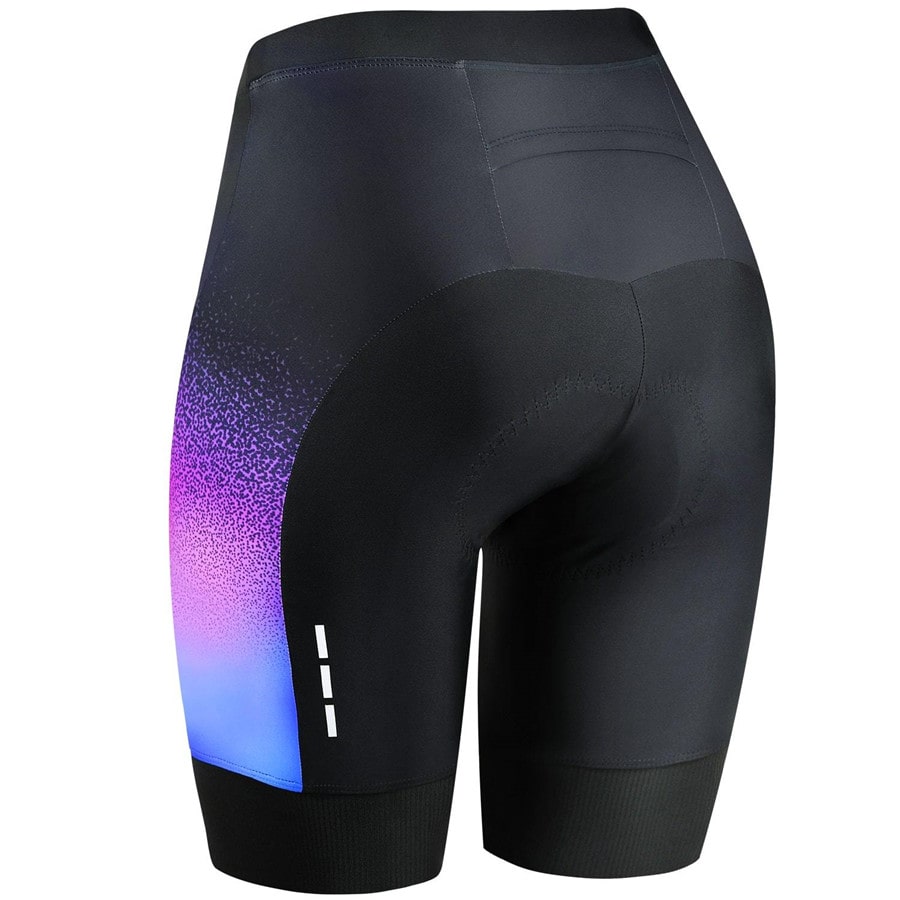 Souke Sports, souke, souke sports ps0720, women's cycling shorts with pockets,  women's cycling shorts, cycle gear, cycling clothing, bike clothing,  cycling shrots, cycling knickers, quick dry, cycling shorts padded, padded bike pants for women, cycling shorts for summer, black and purple cycling shorts, black and purple cycling knickers for women, 4d Padded, best affordable cycling knickers, (4590599602289)