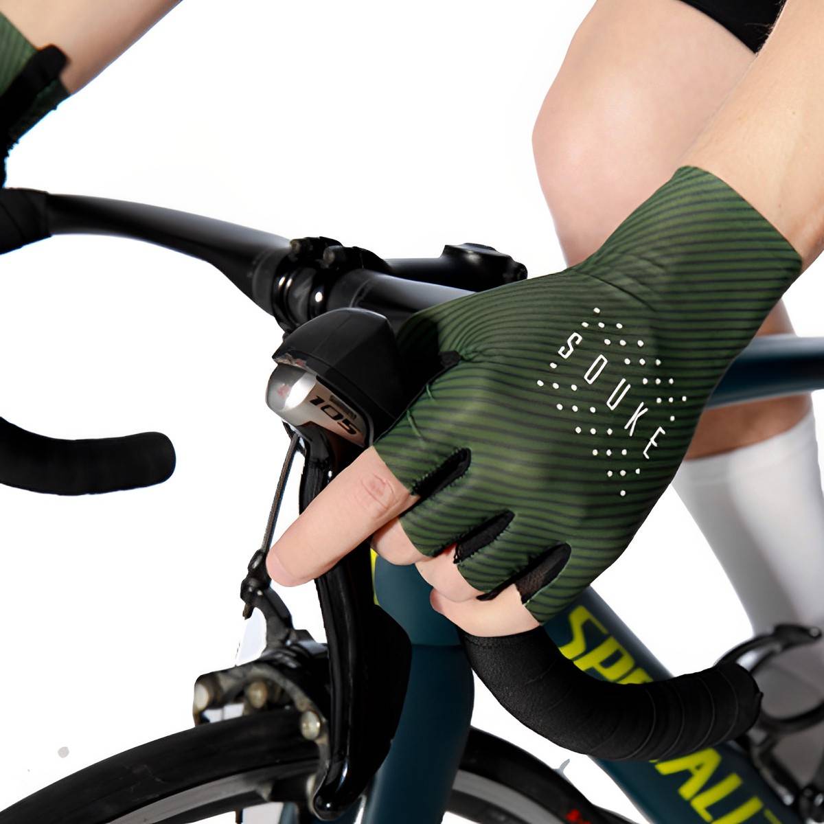 Road Bike Half Finger Cycling Gloves for Men and Women-ST1904-Green (6672189522033)