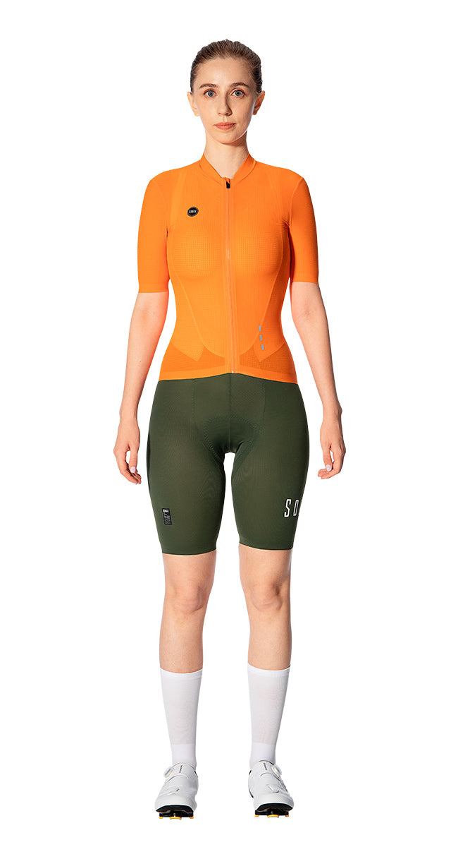 Pro Line Women Road Bike Cycling Jersey CS3101 - Orange (6696275542129)