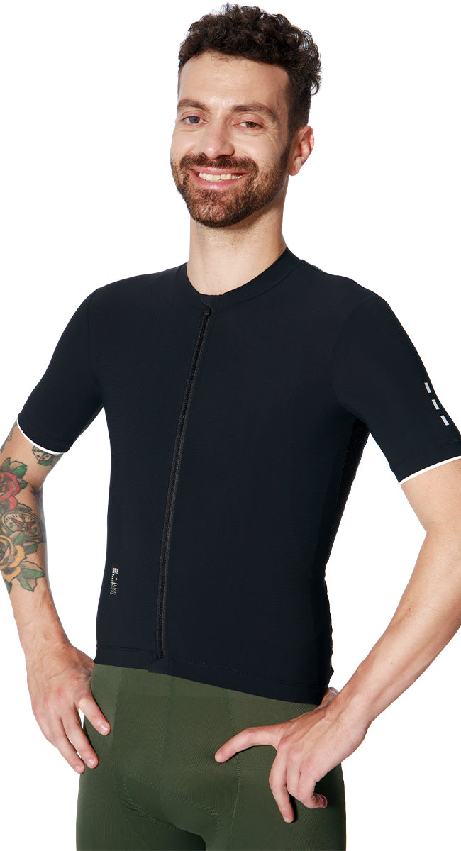 Classic Cycling Jersey Unisex CS1105 - Black (6566575505521)