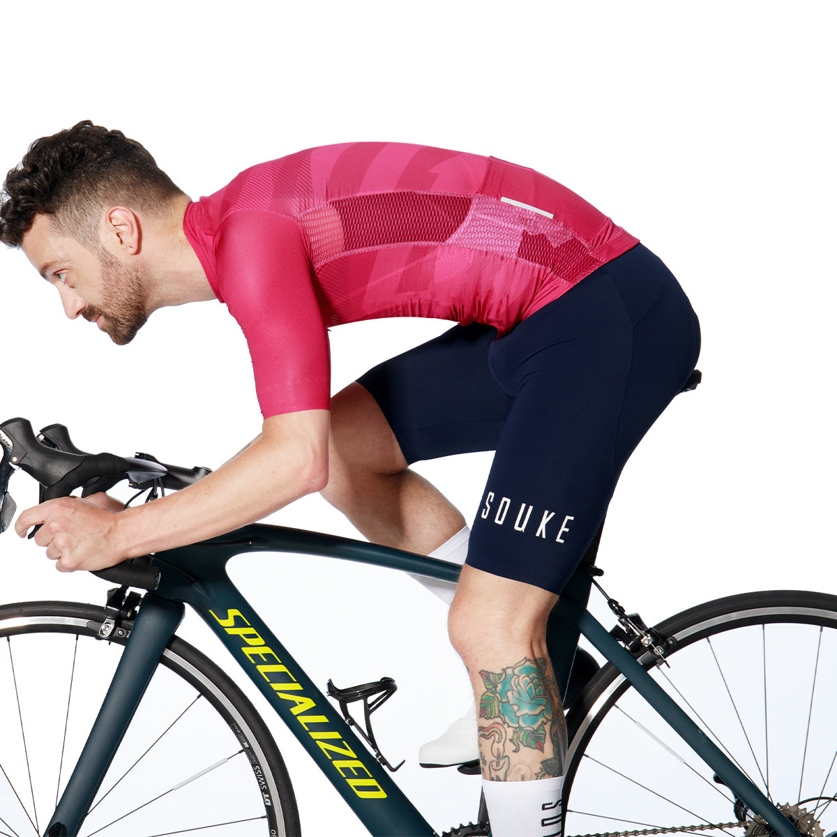 SOUKE Pro Cut Bib Shorts Men & Women BS1601 - Navy (6591911755889)