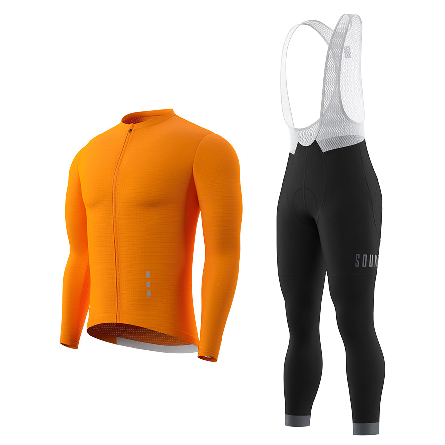 Long Sleeve Jersey CL1201+ Bib Leggings BL2601 + Accessories - Souke Sports Cycling Set-Souke Sports (6680141332593)