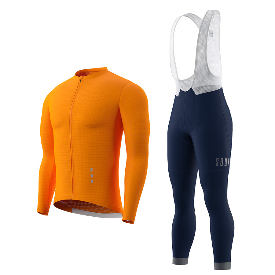 Long Sleeve Jersey CL1201+ Bib Leggings BL2601 + Accessories - Souke Sports Cycling Set-Souke Sports (6680141332593)