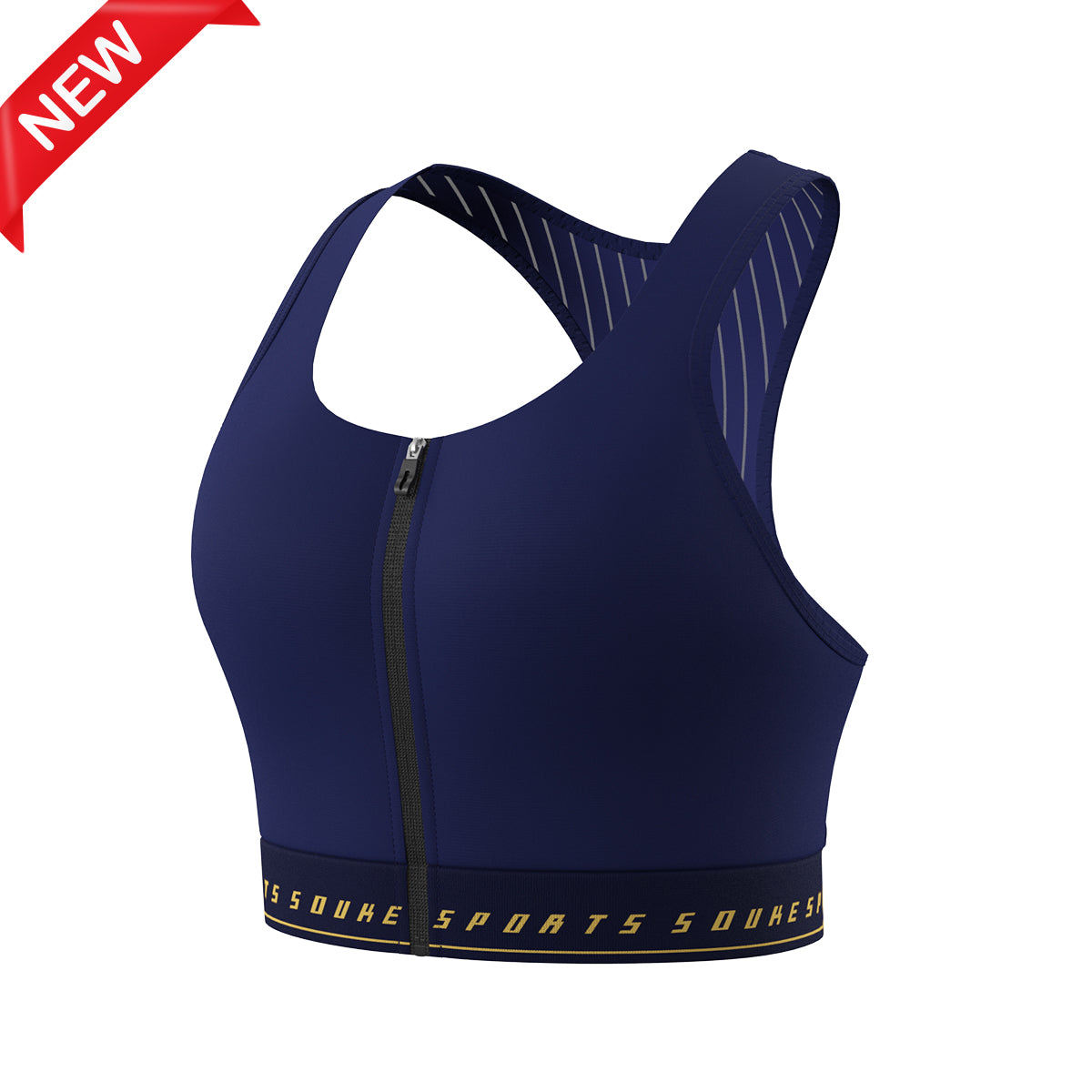 Souke Sports New Women's Classic Cycling/Yoga Crop Top BR2301--Navy Blue