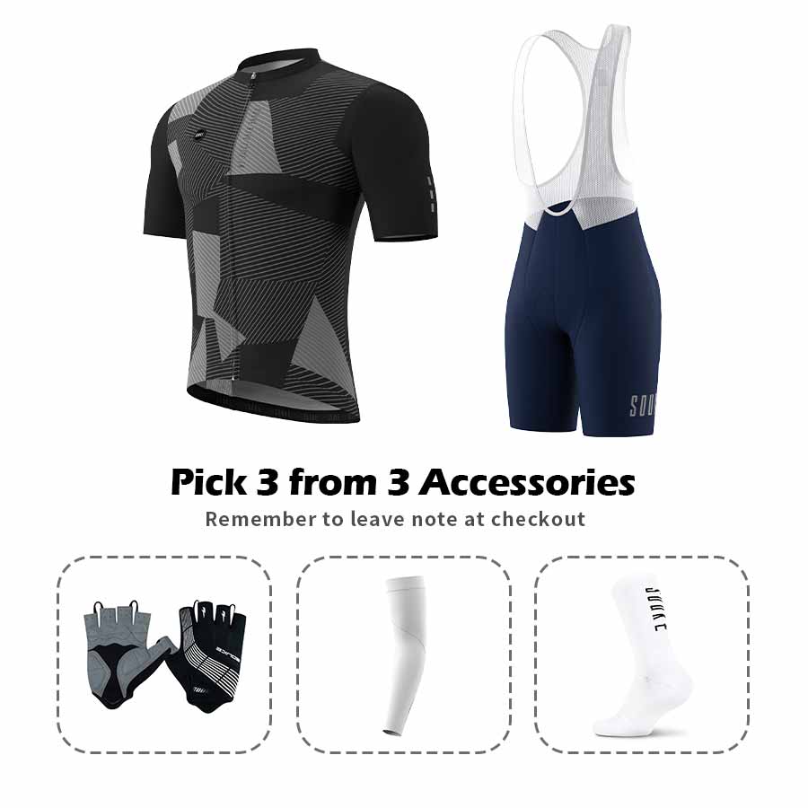 Jersey CS1107+ Bib Shorts BS1601 + Accessories - Souke Sports Cycling Set-Souke Sports (6680037851249)
