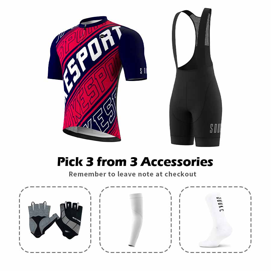 Jersey CS1108+ Bib Shorts BS1602 + Accessories - Souke Sports Cycling Set-Souke Sports (6683539439729)