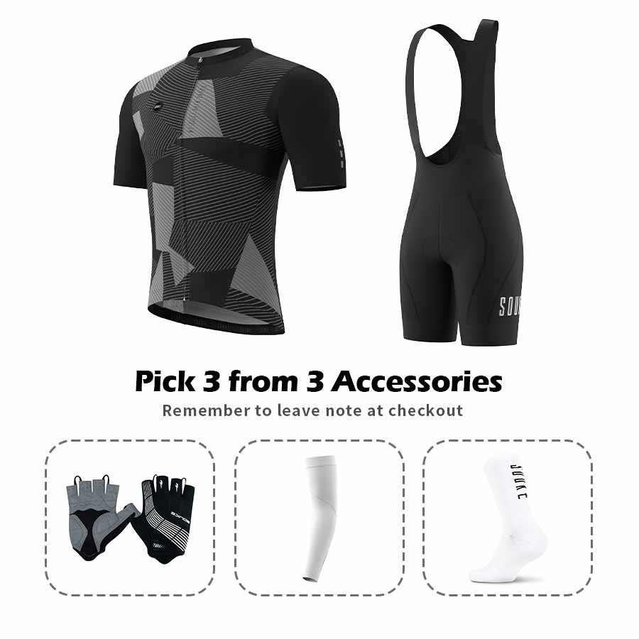 Jersey CS1107+ Bib Shorts BS1606 + Accessories - Souke Sports Cycling Set-Souke Sports (6680052662385)