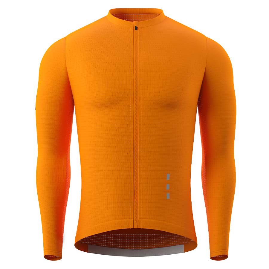 SOUKE Quick Dry Long Sleeve Cycling Jersey CL1201-Orange-Souke Sports (6614002892913)