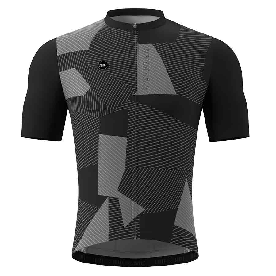 Souke Men's Hi Race Quick Dry Short Sleeve Cycling Jersey, Extreme Comfort, CS1107 - Black (6600250327153)