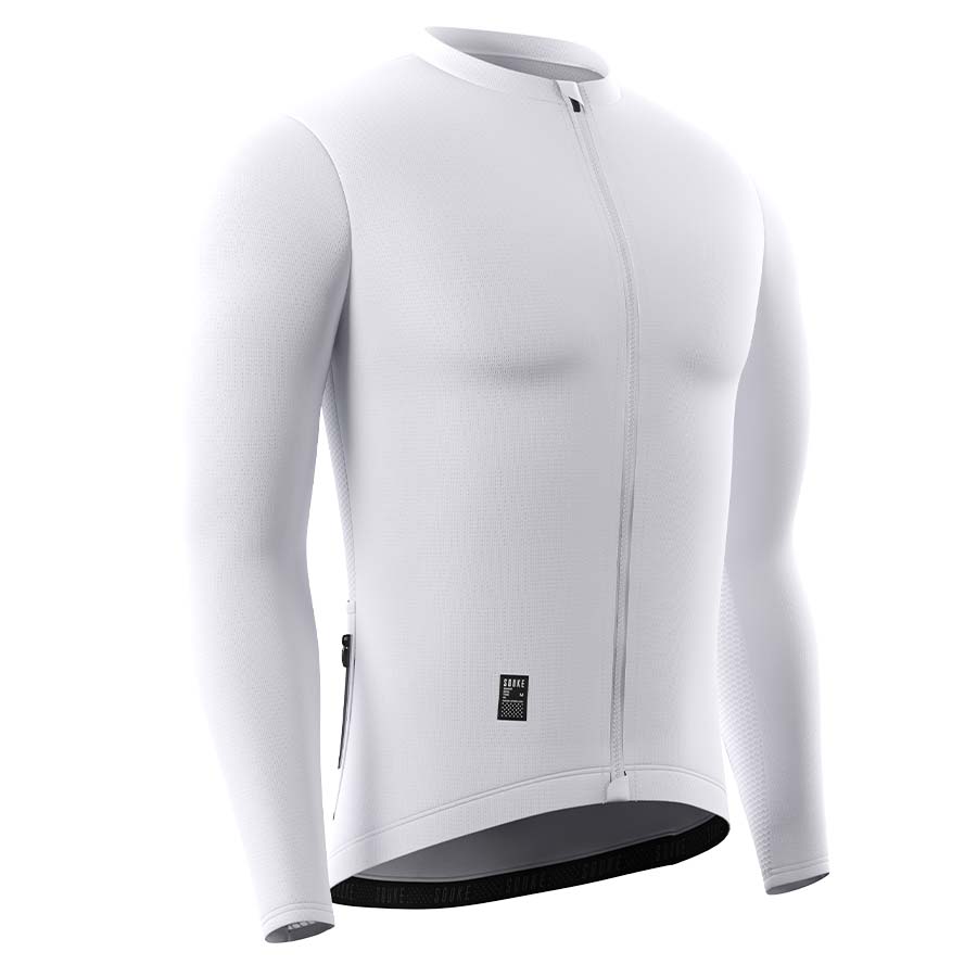 Race Fit Long Sleeve Cycling Jersey Unisex CL1205 - White