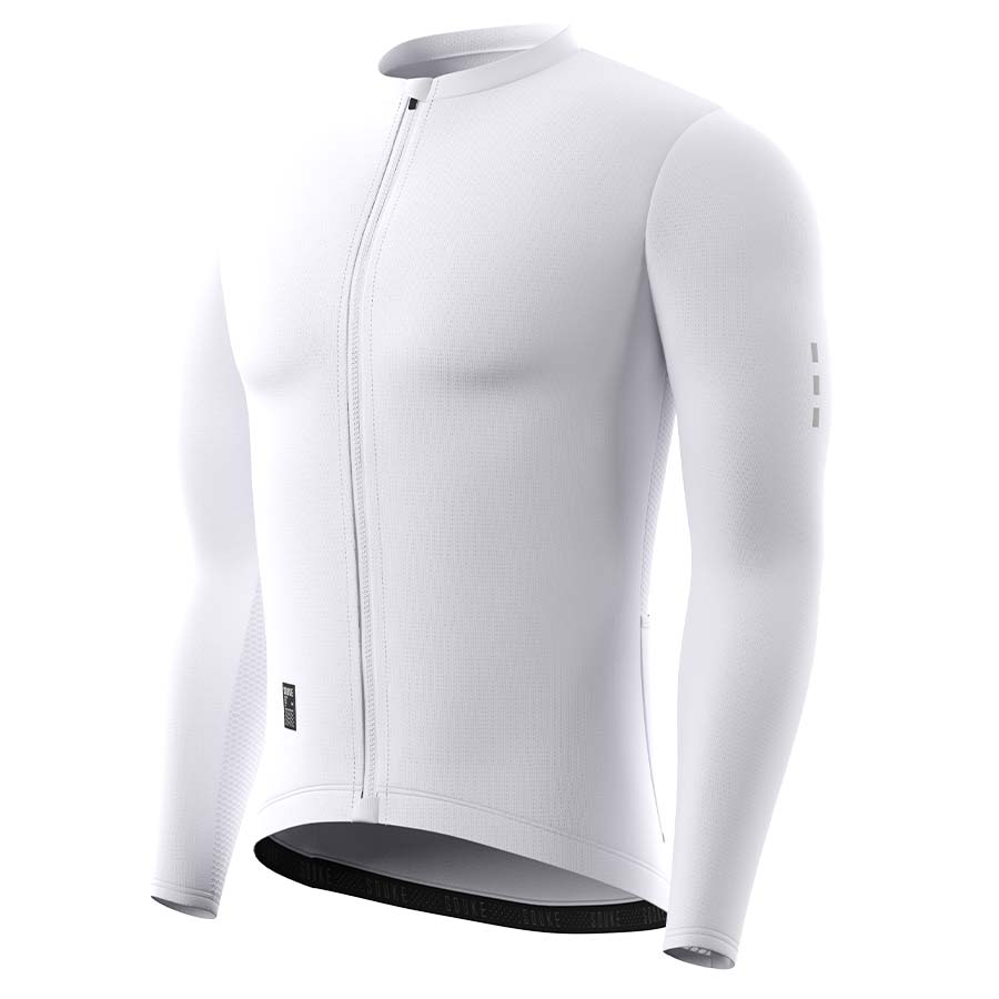 SOUKE Race Fit Long Sleeve Cycling Jersey CL1205 - White-Souke Sports (6614032056433)