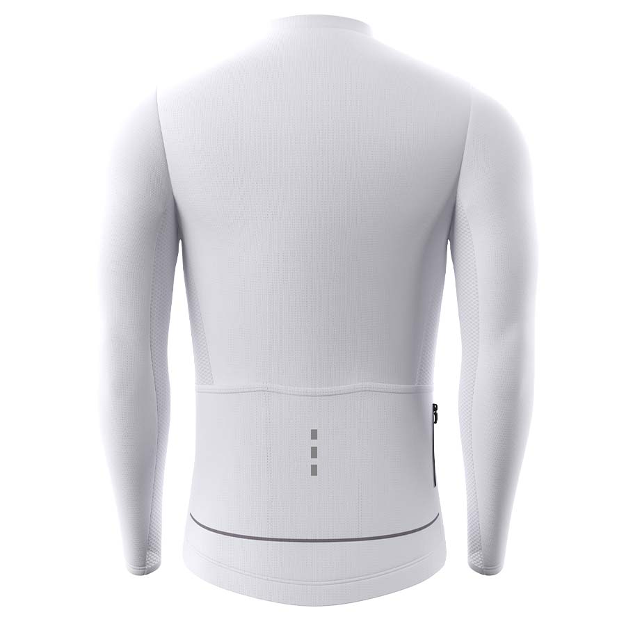 SOUKE Race Fit Long Sleeve Cycling Jersey CL1205 - White-Souke Sports (6614032056433)