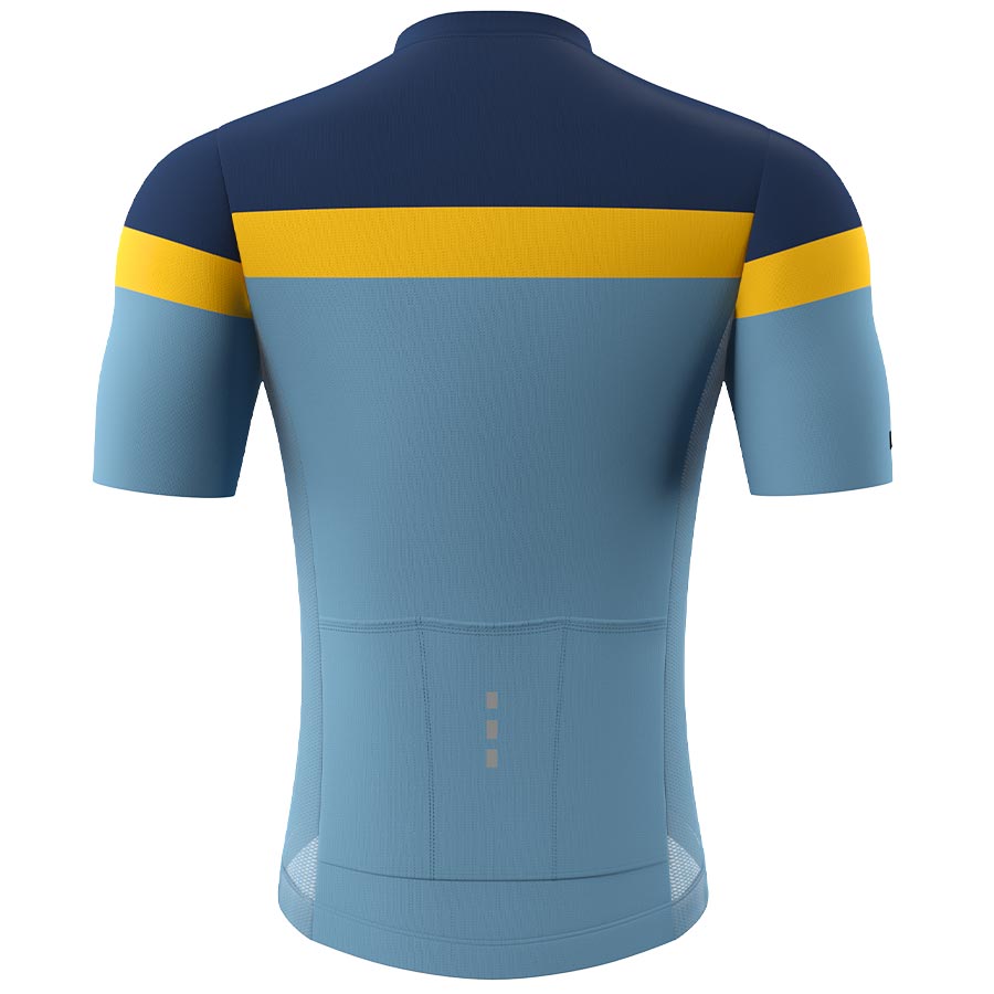 Souke Men's  Pro Team Race Fit Cycling Jersey-CS1106-Dark Blue-Light Blue (6563703390321)