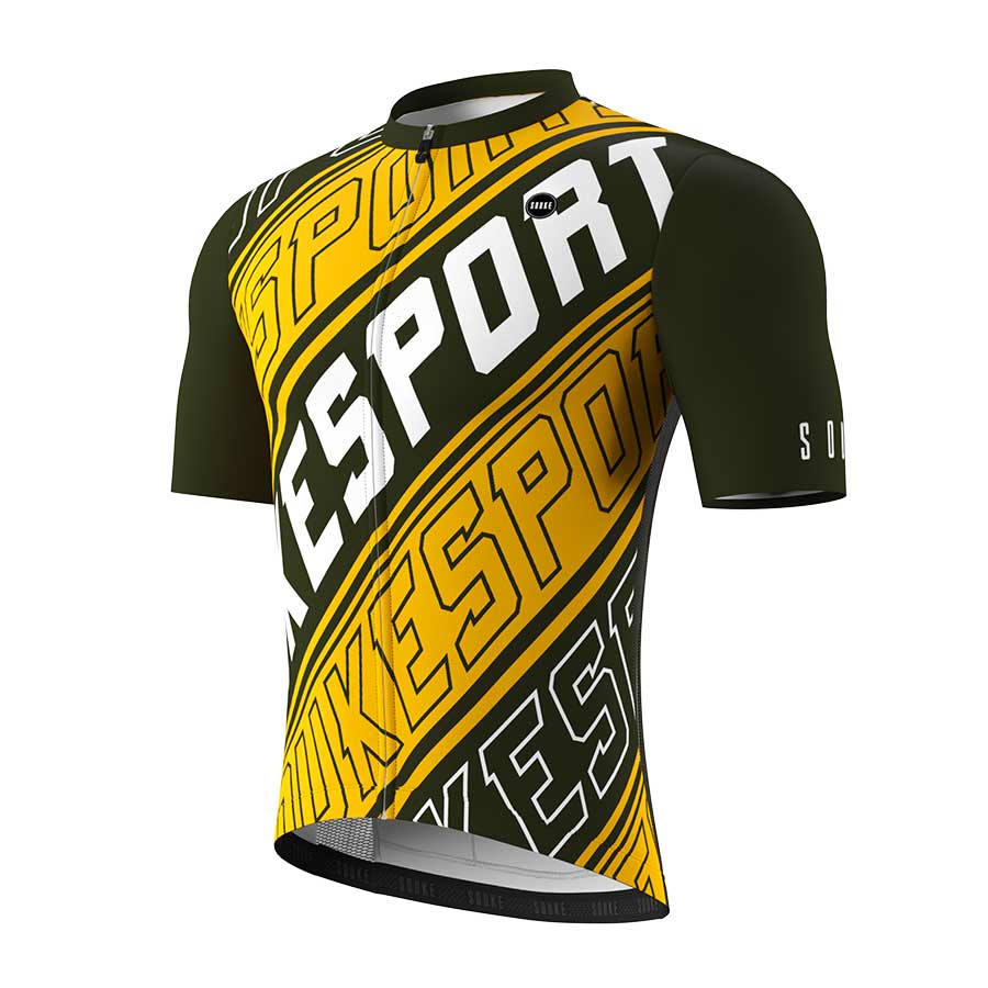 Souke 2022 New Men's Pro Team Race Fit Cycling Jersey CS1108-Yellow&Green (6678076850289)