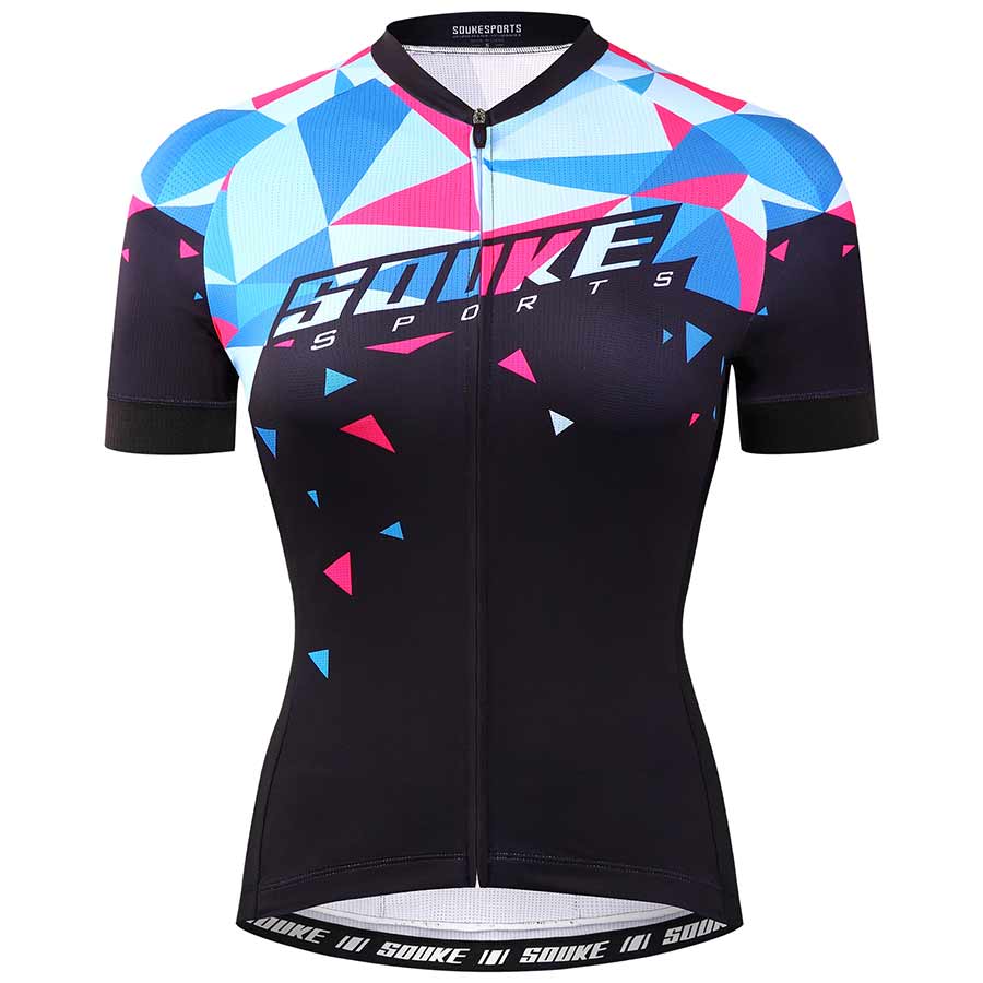 Souke Sports Women's Digital Printing camouflage Quick Dry Cycling jersey-CS2115-Blue (6563710402673)