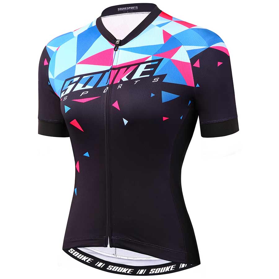 Souke Sports Women's Digital Printing camouflage Quick Dry Cycling jersey-CS2115-Blue (6563710402673)