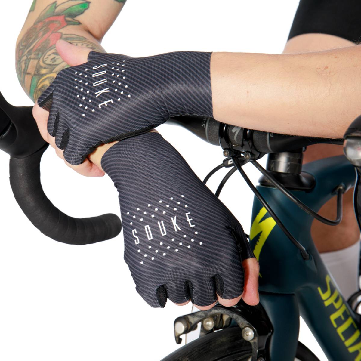 Road Bike Half Finger Cycling Gloves for Men and Women-ST1904-Black (6672186114161)