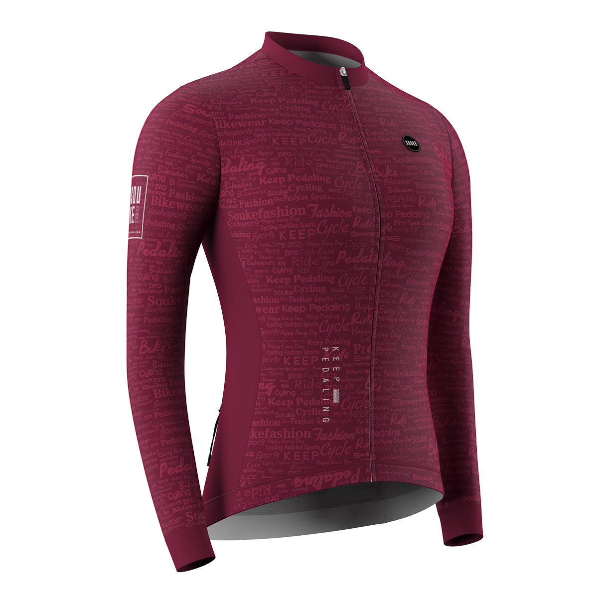 cycling long sleeve jersey, Graphene jersey,jersey for winter,Bordeaux long jersey,jersey for winter and autumn, cold weather jersey (6805603352689)