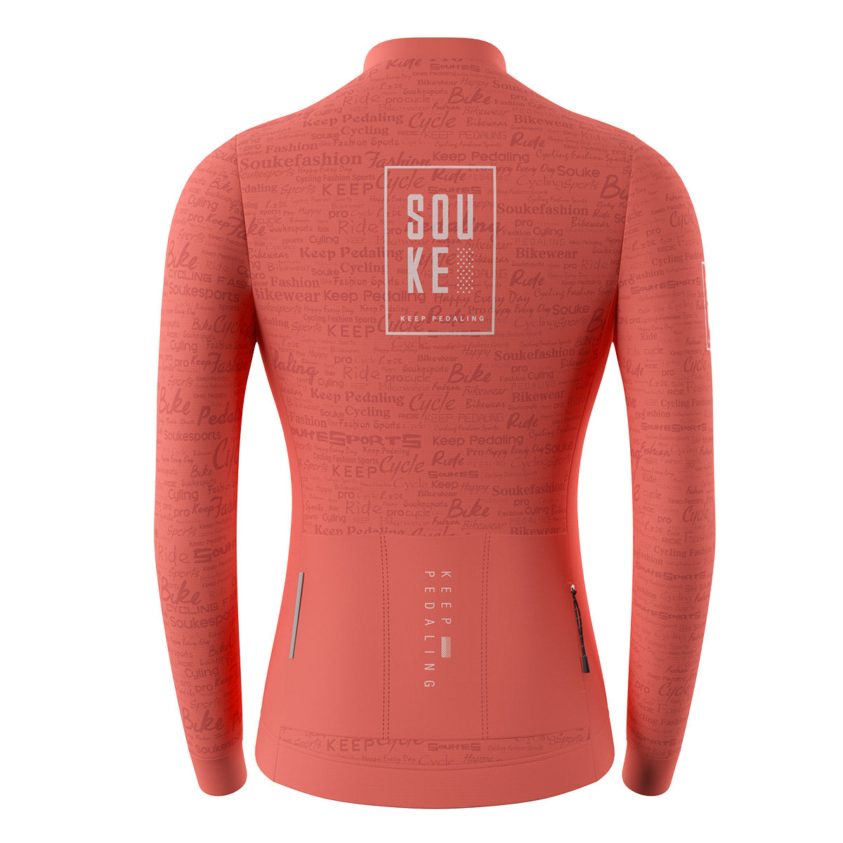 cycling long sleeve jersey, Graphene jersey,jersey for winter,Pink Grapefruit long jersey,jersey for winter and autumn, cold weather jersey (6805616197745)