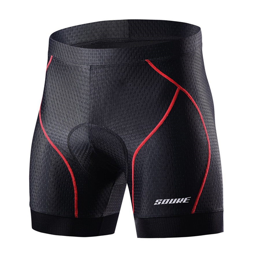 Souke sports, souke, cycling clothing, cycle gear, bike clothing, bike gear, cycling underwear, cycling shorts, cycling knickers, cycling underwear with pad for men, men' padded cycling underwear, black and red cycling underwear, souke sports PS6018, SOUKE PS6018, quick dry cycling underwear, (4590509359217)