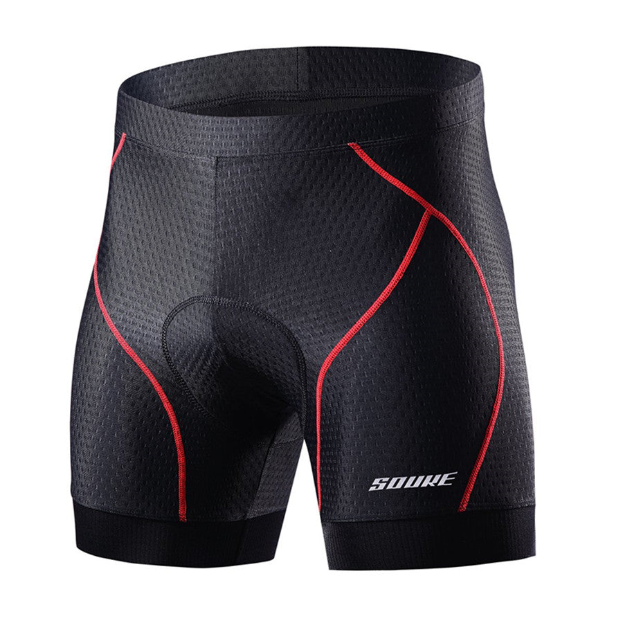Souke sports, souke, cycling clothing, cycle gear, bike clothing, bike gear, cycling underwear, cycling shorts, cycling knickers, cycling underwear with pad for men, men' padded cycling underwear, black and red cycling underwear, souke sports PS6018, SOUKE PS6018, quick dry cycling underwear, (4590509359217)