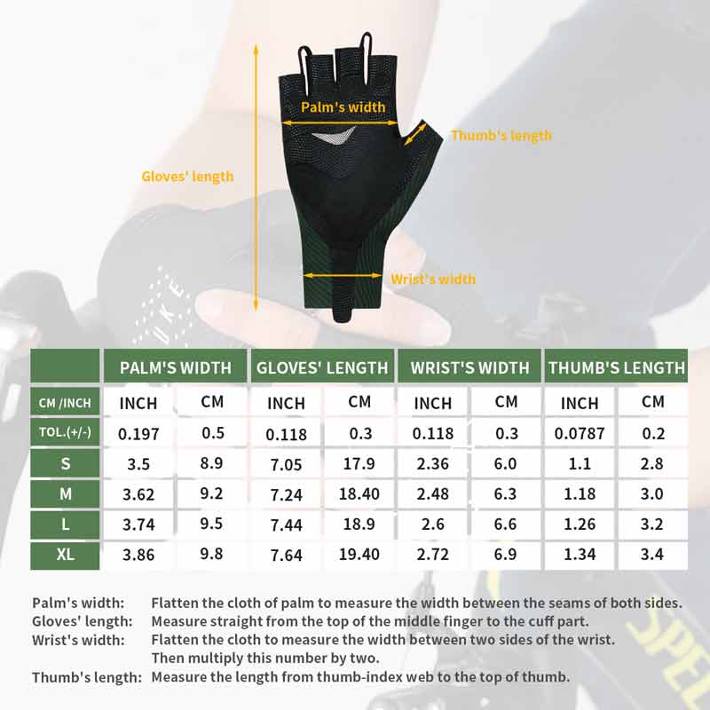 Souke Sports Road Bike Half Finger Cycling Gloves for Men and Women-ST1904-Green (6672189522033)