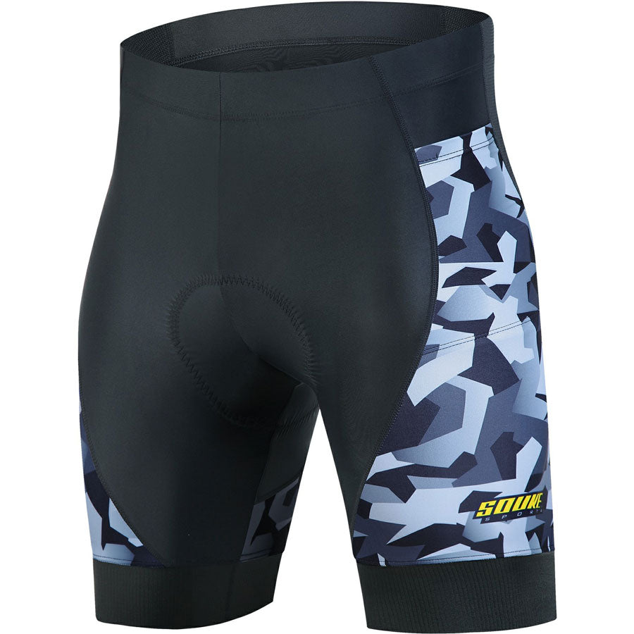 Souke 4D Padded Quick Dry Cycling Shorts for Men - PS6022-Blue