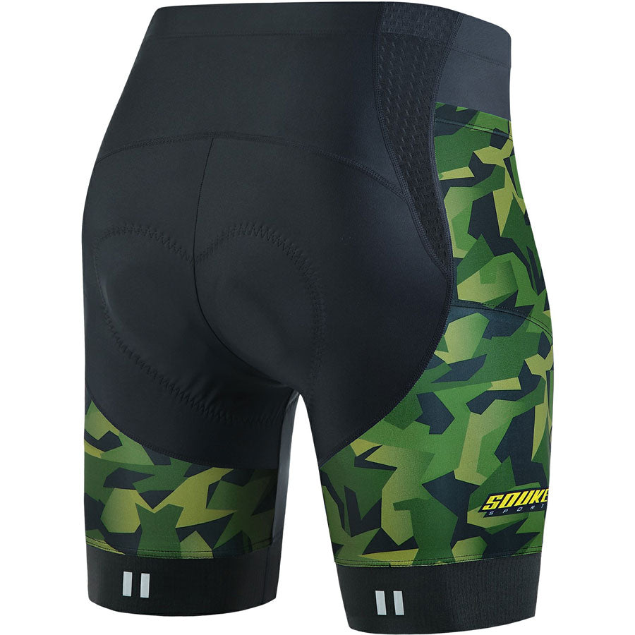 Souke Shorts Men's 4D Padded Quick Dry Cycling Shorts-PS6022-Green