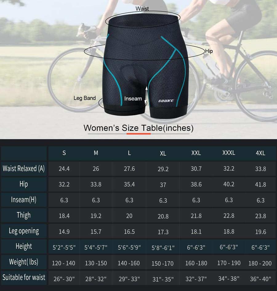 Souke Sports Women's Quick Dry Cycling Underwear-PS6013-Blue (6544541057137)