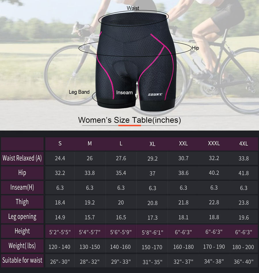 Souke Sports Women's Quick Dry Cycling Underwear-PS6013-Blue (6544540762225)
