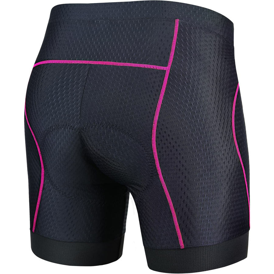 Souke Women's 4D Padded Quick Dry Cycling Underwear-PS6013-Black