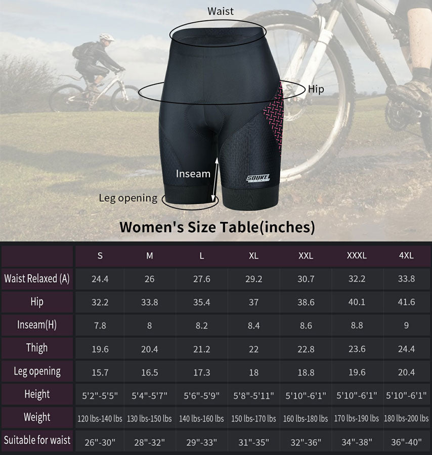 Souke Sports Women's Offset Printing camouflage Quick Dry Cycling shorts-PS0721-Red (6544548921457)