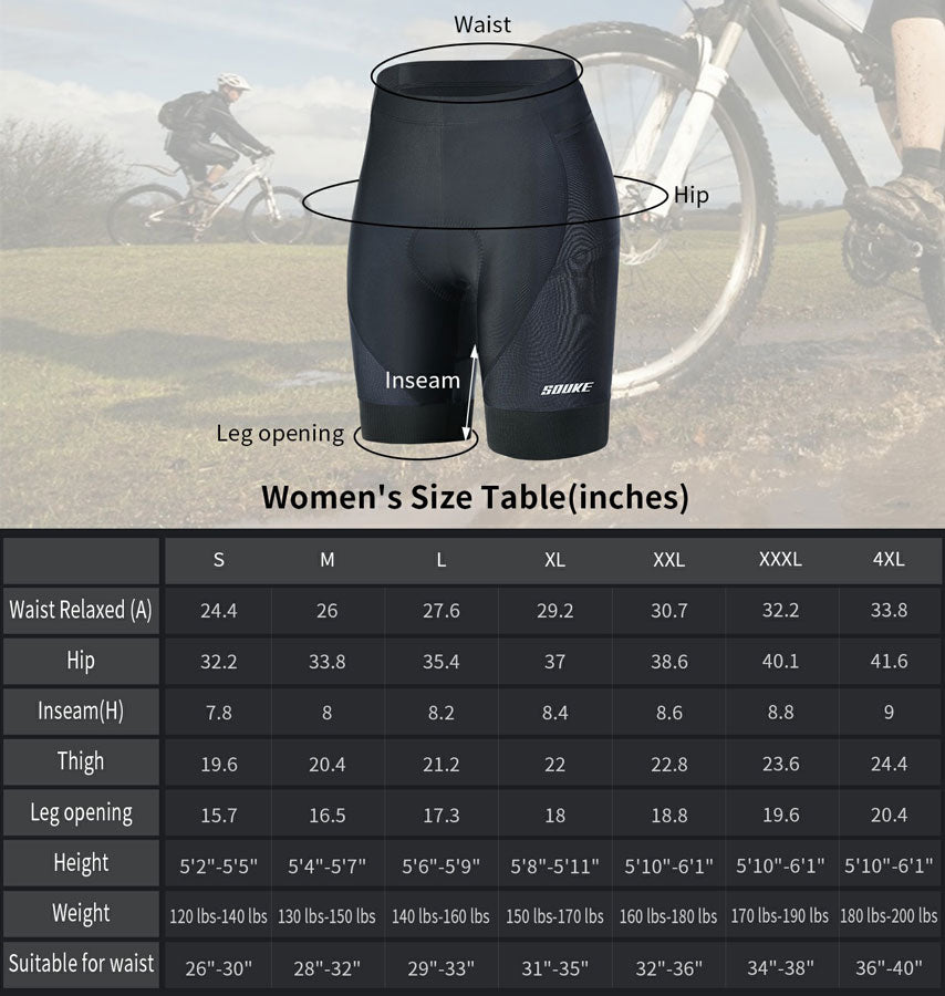 Souke Sports Women's Digital Printing camouflage Quick Dry Cycling shorts-PS0722-Black (6545171185777)