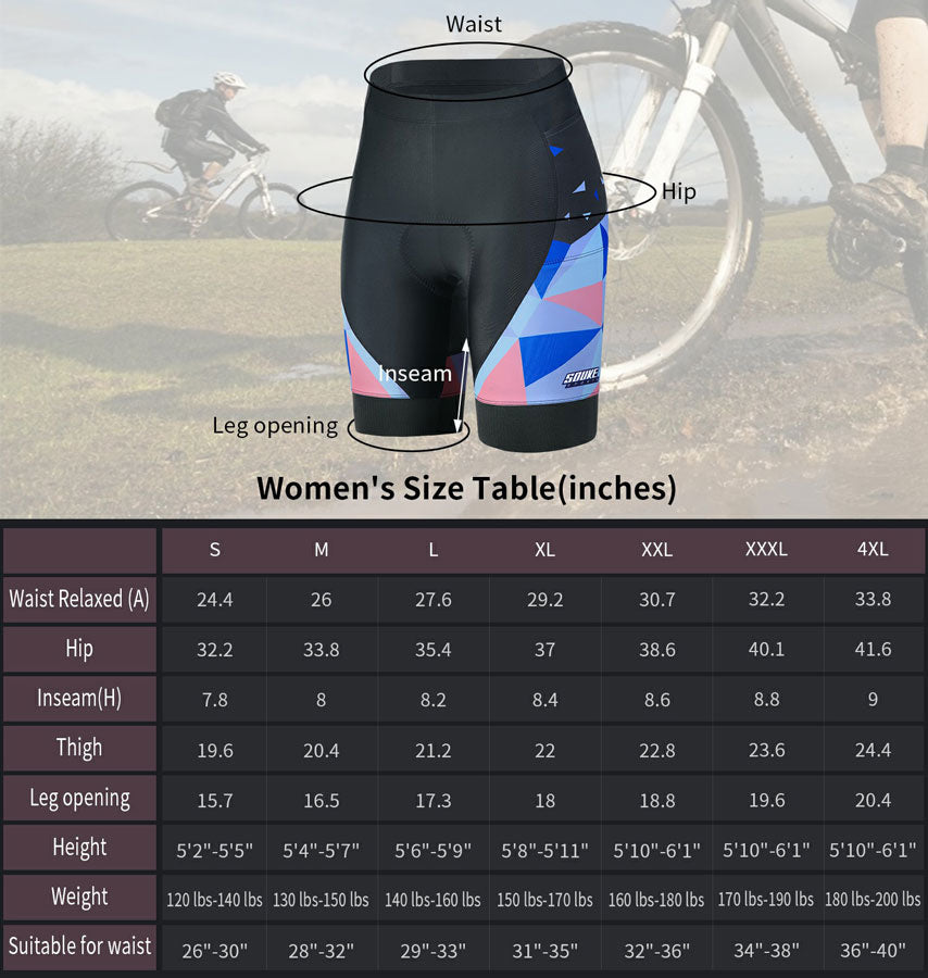 Souke Sports Women's Digital Printing camouflage Quick Dry Cycling shorts-PS0722-Pink (6545165975665)