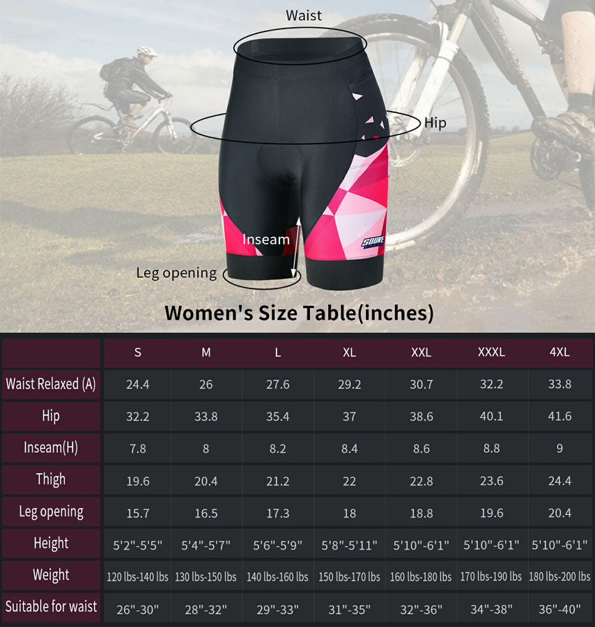 Souke Sports Women's Digital Printing camouflage Quick Dry Cycling shorts-PS0722-Red (6545173119089)