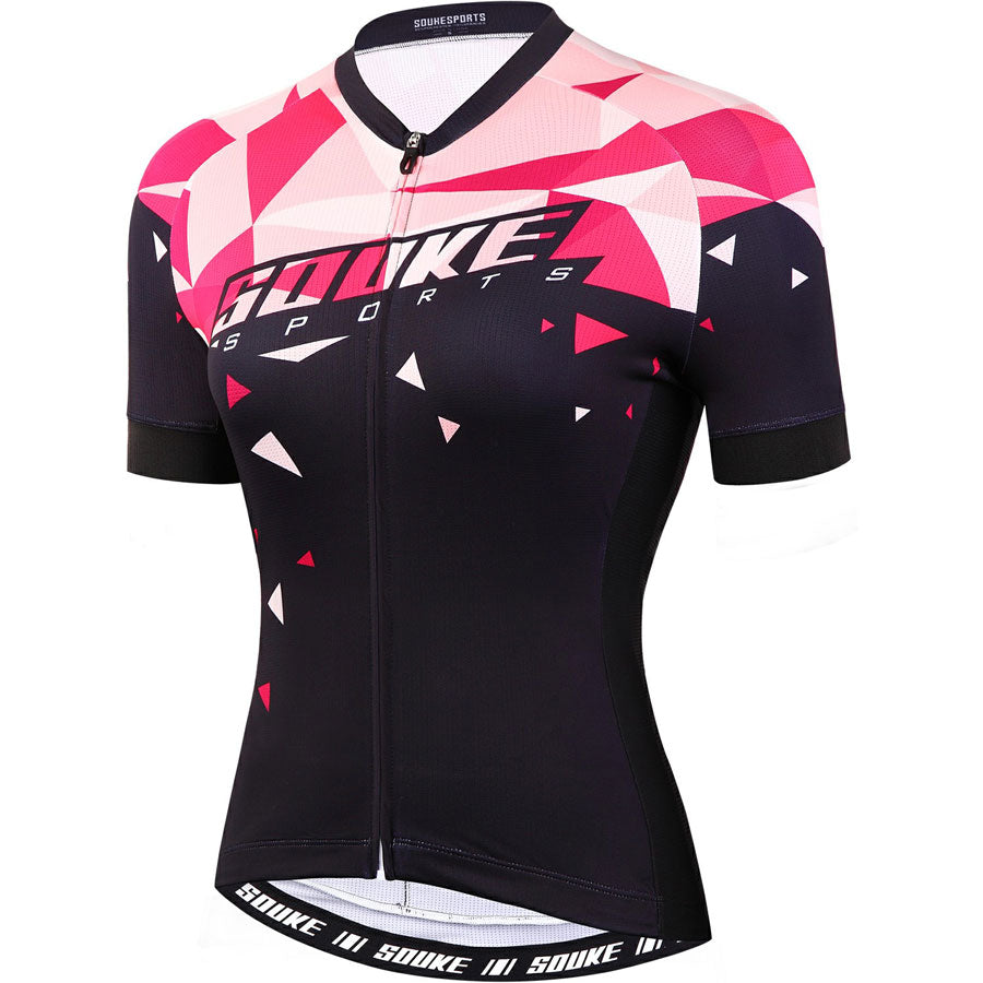Souke Sports Women's Digital Printing camouflage Quick Dry Cycling jersey-CS2115-Red (6544539615345)