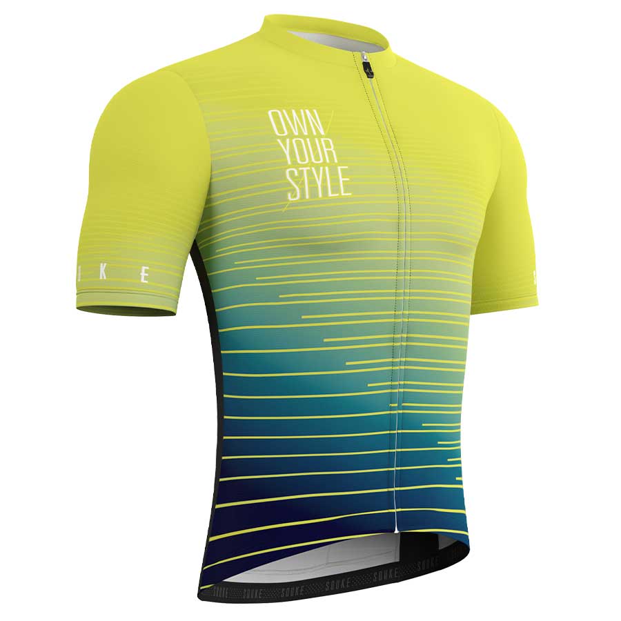 SOUKE 'Own Your Style' Road Cycling Jersey Unisex CS1102 - Yellow-Souke Sports (6579695550577)