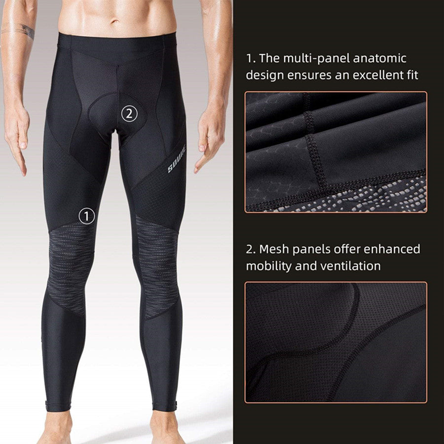 Souke Sports Lange fietsbroek voor heren, met fleecevoering, 3D gevoerde legging, thermische fietsbroek voor heren, lang voor de winter (PL8030L-4/4, L Souke Sports Lange fietsbroek voor heren, met fleecevoering, 3D gevoerde legging, thermische fietsbroek voor heren, lang voor de winter (PL8030L-4/4, L