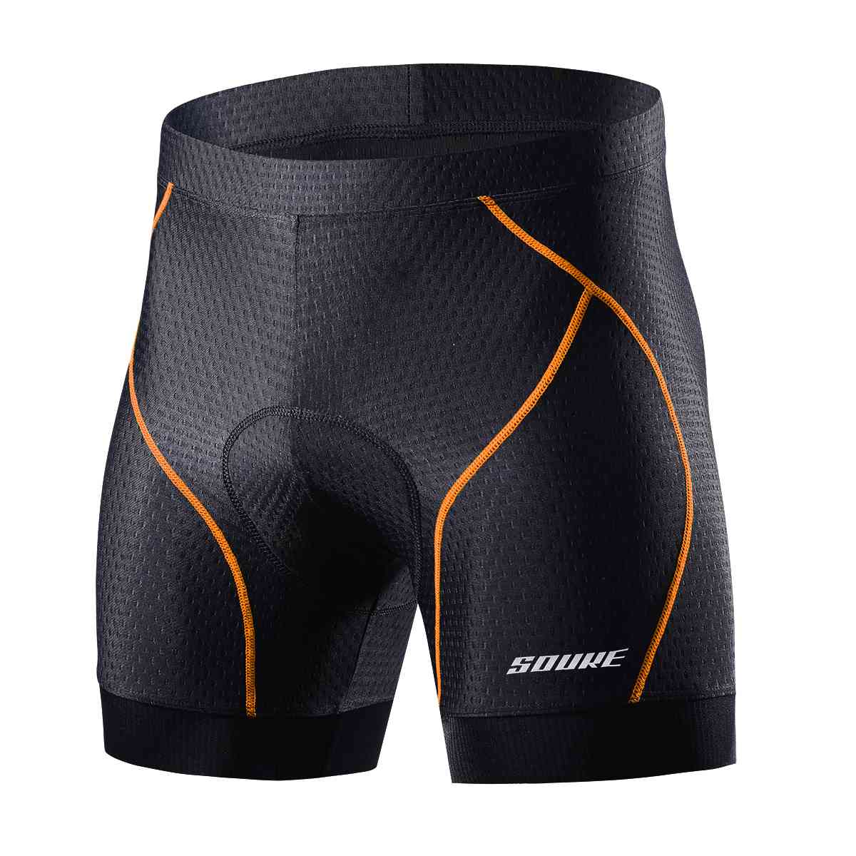 Souke Sports Men's Eco-Daily 4D Padded Bicycle Shorts-PS6018-Orange (6544505962609)