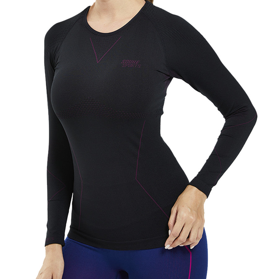 Souke Sports, Souke sports compression jersey, compression jersey, long sleeve compression jersey, black compression jersey, compression jersey for sports, compression jersey for women, women's compression jersey, quick dry compression jersey, warm compression jersey, sports wear, sports gear, running gear, base layer athletic jersey, black athletic compression jersey, quick dry compression jersey (4572411560049)