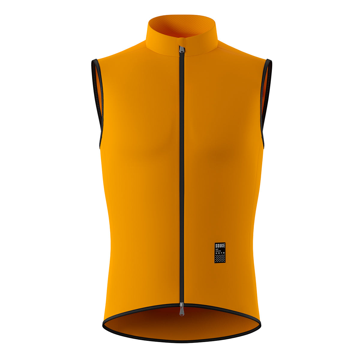 Souke Sports, lightweight vest, fuctional gilet, classic cycling vest, packable cycling vest, Orange gilet ,GV2204 windproof vest (6793695199345)